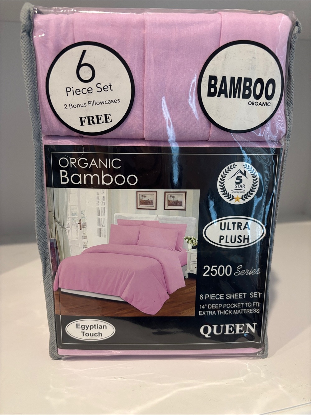 BAMBOO Organic Ultra Plush Sheet Set - Light Pink